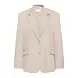 ICHI Fava Oversized Blazer - Dove Melange