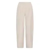 ICHI Fava Barrel Pants - Dove Melange