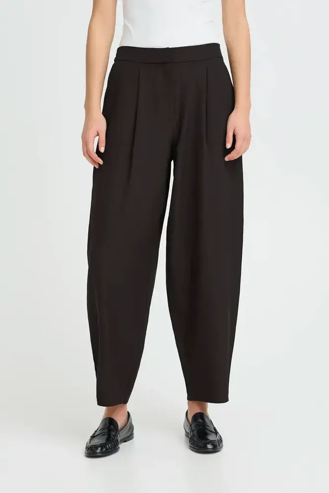 ICHI Fava Barrel Pants - Black