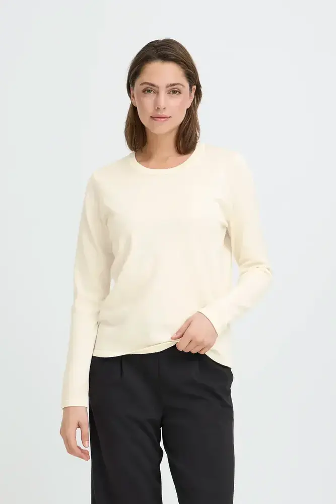 ICHI Luls O-Neck Pullover LS - Birch