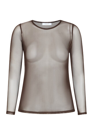 SistersPoint New Gani Blouse - Dark Chocolate