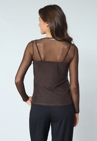 SistersPoint New Gani Blouse - Dark Chocolate
