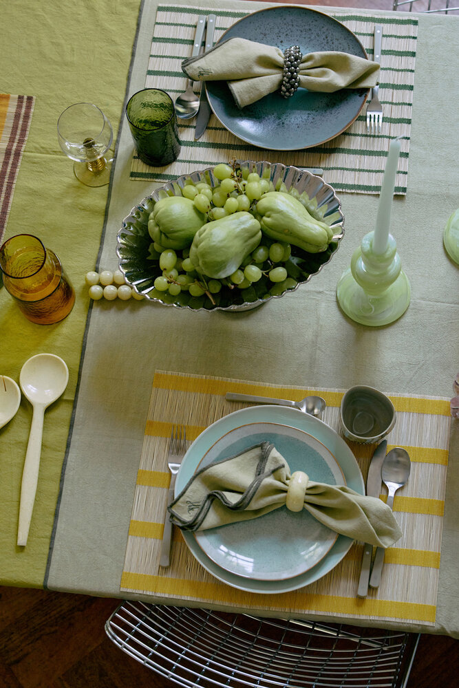 HK Living Bamboo placemat - Lemon HK Living Bamboo placemat - Lemon