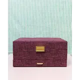 Maison Scarlett Sieradendoos Denise - Linnen Bordeaux