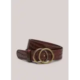 Summum Woman Belt Double ring croco – Darkchocolate Summum Woman Belt Double ring croco – Darkchocolate