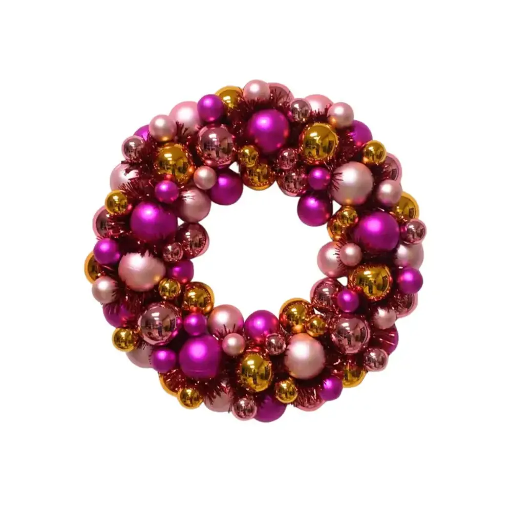 Kerstkrans - Roze/Oranje Kerstkrans - Roze/Oranje