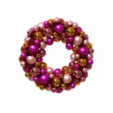 Kerstkrans - Roze/Oranje