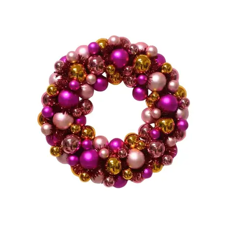 Kerstkrans - Roze/Oranje Kerstkrans - Roze/Oranje