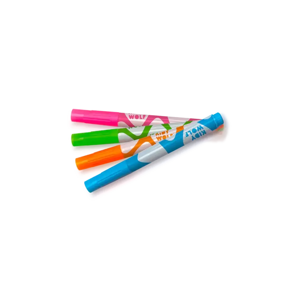 Kidywolf KIDYMARKER - Fluor markeerstiften - RGBO Kidywolf KIDYMARKER - Fluor markeerstiften - RGBO