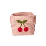 Rice Raffia opbergmand - Grote kersjes