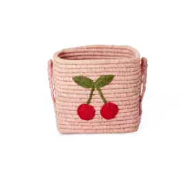 Rice Raffia opbergmand - Grote kersjes Rice Raffia opbergmand - Grote kersjes