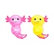 Knijpbare Glitter Axolotl Stress Speelgoed