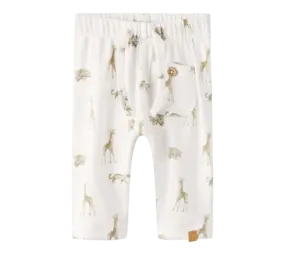 Lil' Atelier Gayo Elo Loose Pant - Coconut Milk Animals African