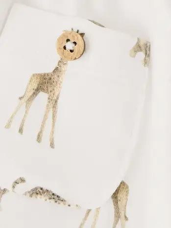 Lil' Atelier Gayo Elo Loose Pant - Coconut Milk Animals African Lil' Atelier Gayo Elo Loose Pant - Coconut Milk Animals African