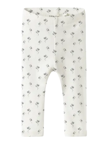 Lil' Atelier Gayo Sag Slim Leggings - Coconut Milk Bell Flower