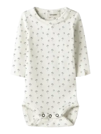 Lil' Atelier Gayo Sag LS Slim Body - Coconut Milk Bell Flower Lil' Atelier Gayo Sag LS Slim Body - Coconut Milk Bell Flower