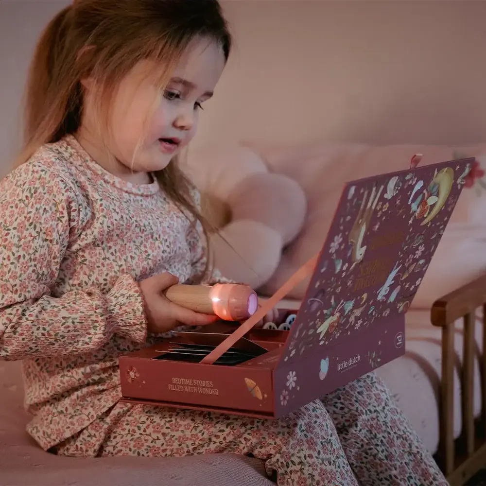 Little Dutch Verhalen projector zaklamp - Roze