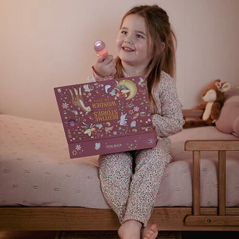 Little Dutch Verhalen projector zaklamp - Roze