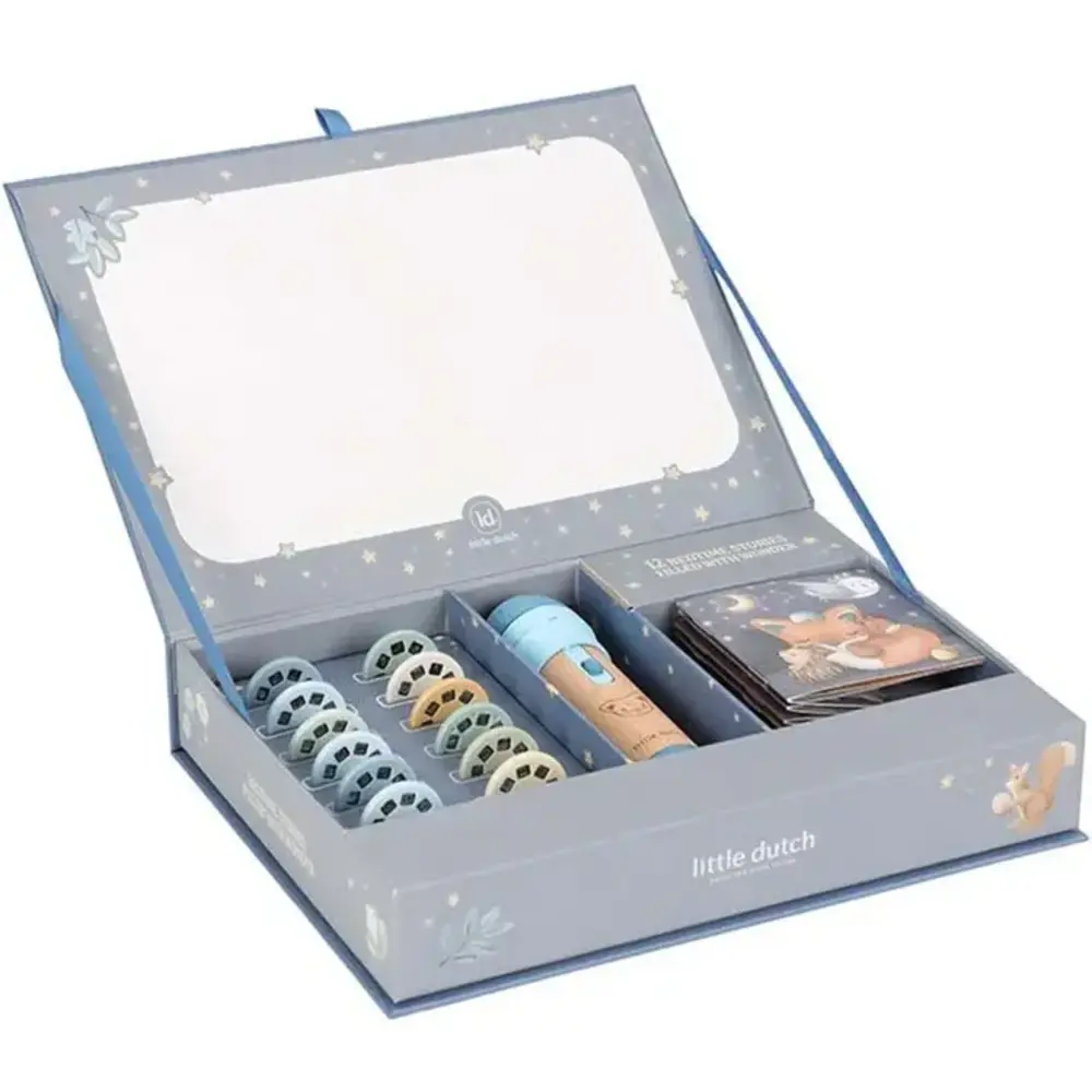 Little Dutch Verhalen projector zaklamp - Blauw