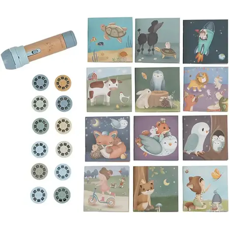 Little Dutch Verhalen projector zaklamp - Blauw