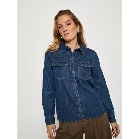Peppercorn Madison Denim Shirt – Mid Blue Denim
