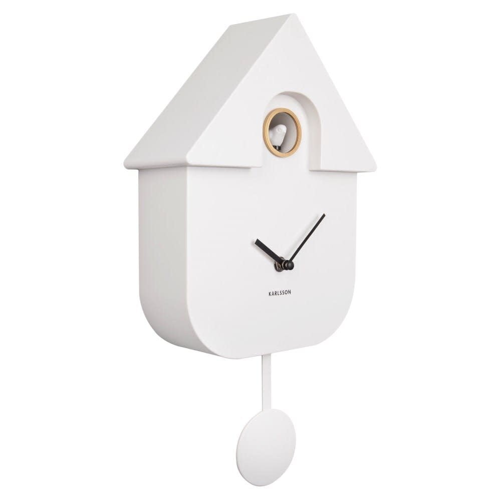 Karlsson Wall Clock Modern Cuckoo Oro - White