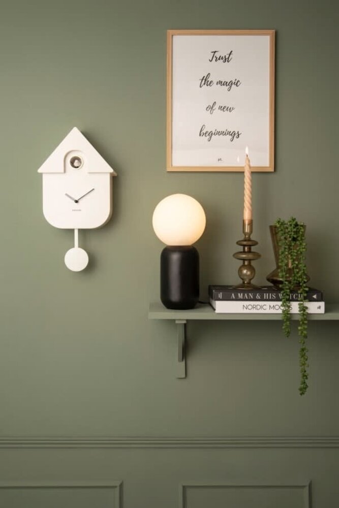 Karlsson Wall Clock Modern Cuckoo Oro - White