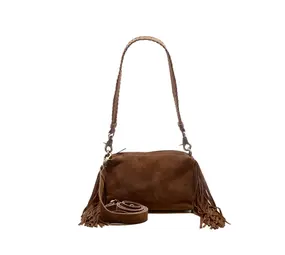 Chabo Bags Suede Stormy Fringes Small - Cacao
