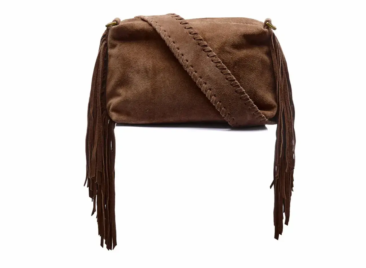 Chabo Bags Suede Stormy Fringes Small - Cacao