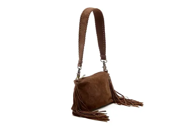 Chabo Bags Suede Stormy Fringes Small - Cacao