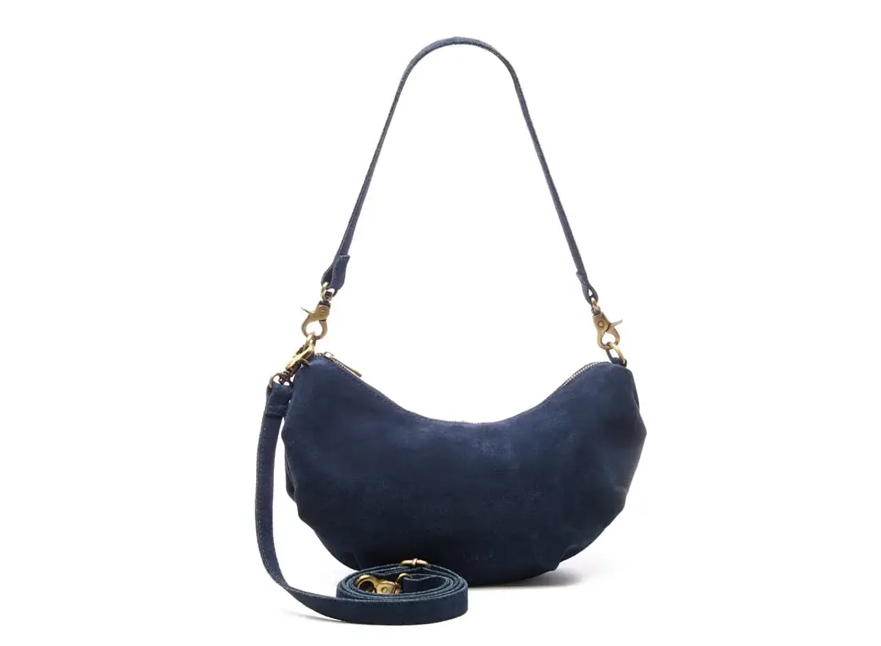 Chabo Bags Suede Bobby Banana Bag - Navy Blue
