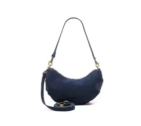 Chabo Bags Suede Bobby Banana Bag - Navy Blue