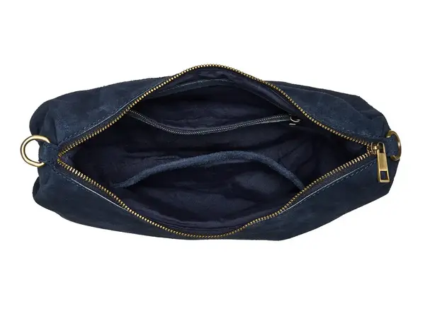 Chabo Bags Suede Bobby Banana Bag - Navy Blue