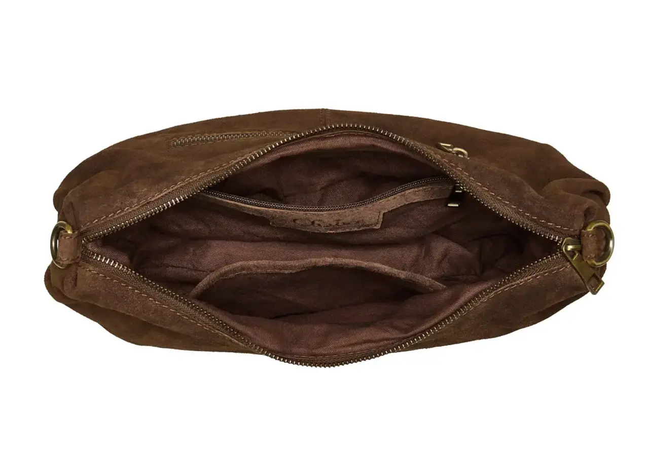 Chabo Bags Suede Bobby Banana Bag - Cacao
