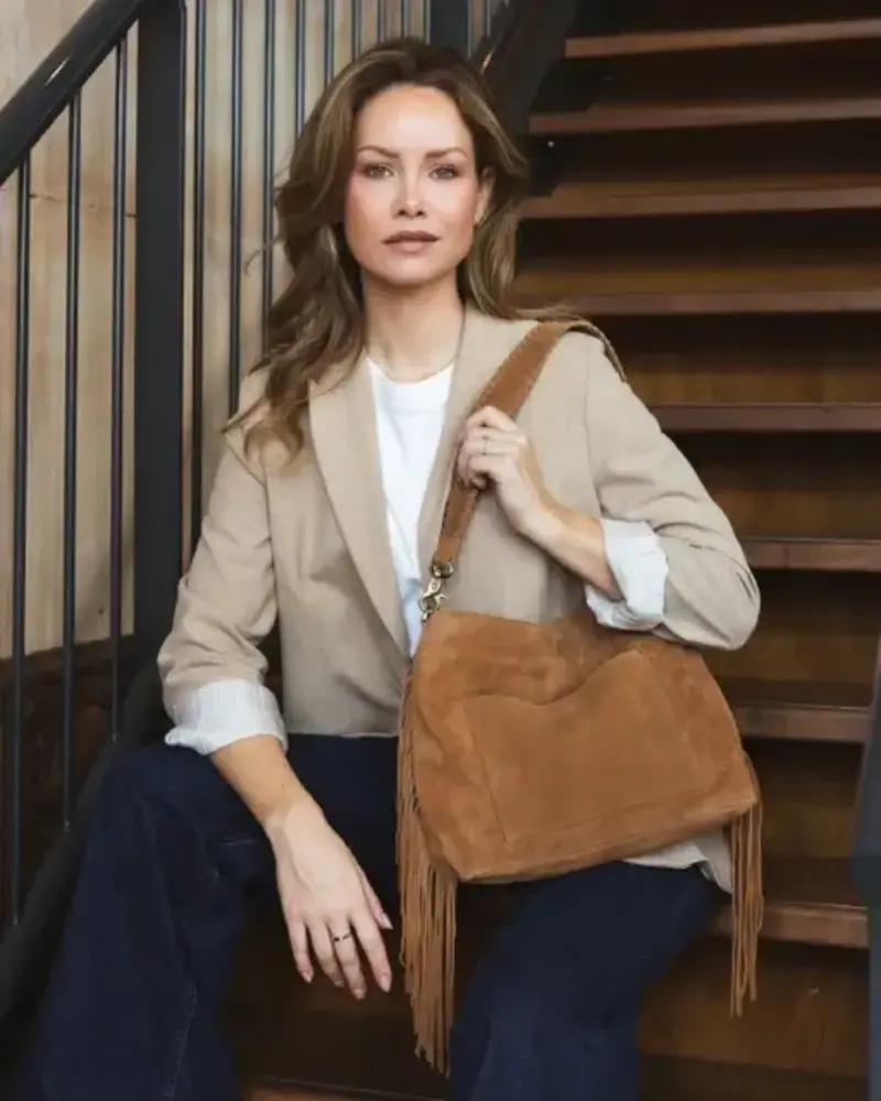 Chabo Bags Suede Stormy Fringes Big - Light Cognac Chabo Bags Suede Stormy Fringes Big - Light Cognac