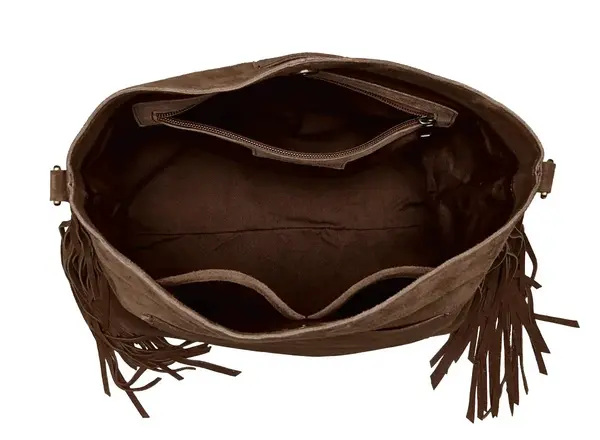 Chabo Bags Suede Stormy Fringes Big - Cacao