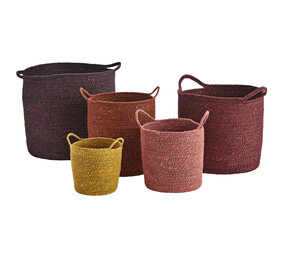 Madam Stoltz Seagrass basket w/ handles