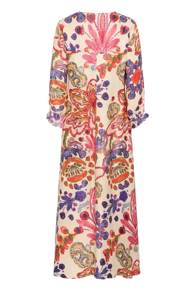 Culture Mandy Long Dress – Blue/Pink