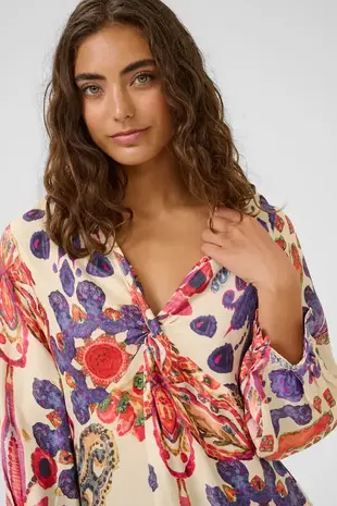 Culture Mandy Long Dress – Blue/Pink