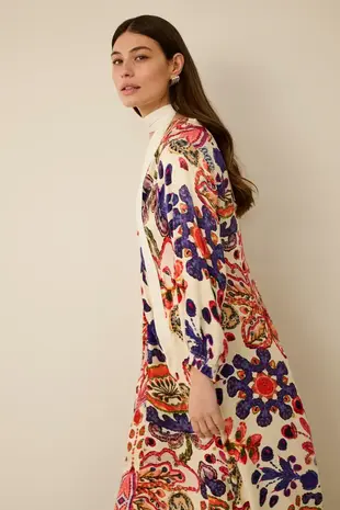 Culture Mandy Long Dress – Blue/Pink