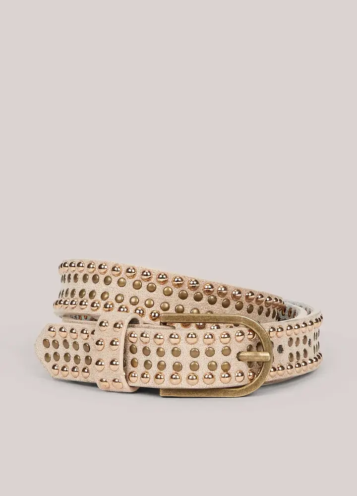 Summum Woman Belt All over stud - Ivory