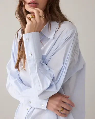 Summum Woman Blouse Crispy poplin - Softblue