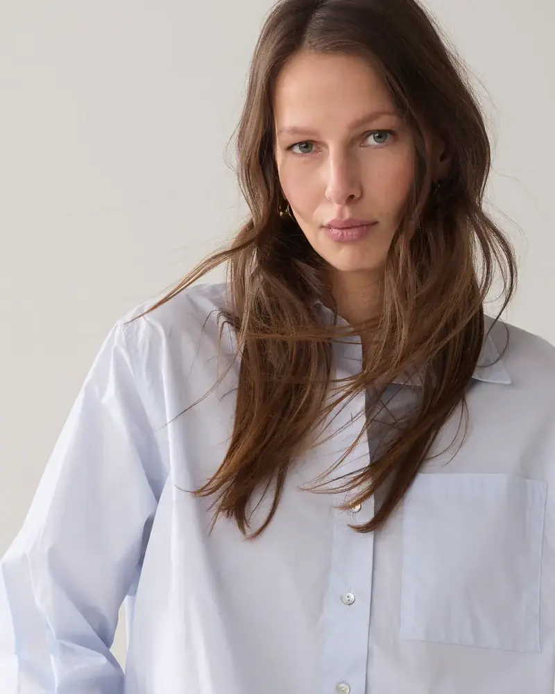 Summum Woman Blouse Crispy poplin - Softblue