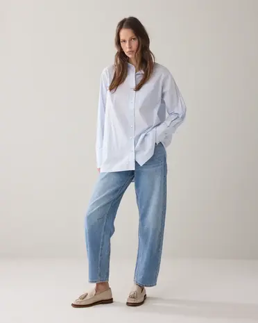 Summum Woman Blouse Crispy poplin - Softblue