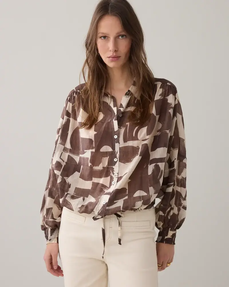 Summum Woman Blouse Graphic print - Coffee