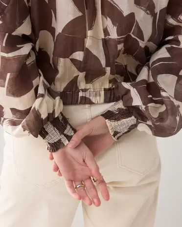 Summum Woman Blouse Graphic print - Coffee