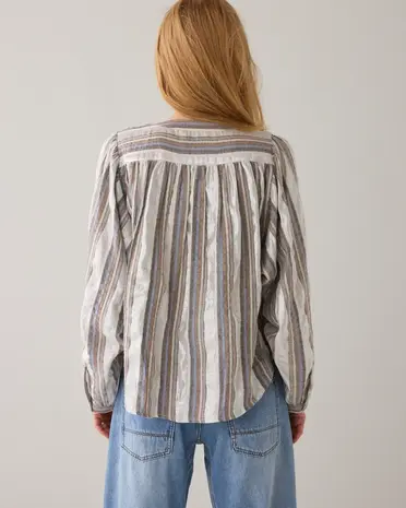 Summum Woman Blouse Silver stripe - Silver