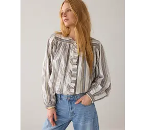 Summum Woman Blouse Silver stripe - Silver