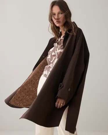 Summum Woman Jacket Gabardine - Coffee