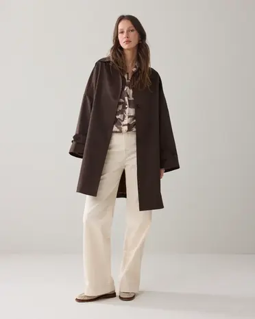 Summum Woman Jacket Gabardine - Coffee